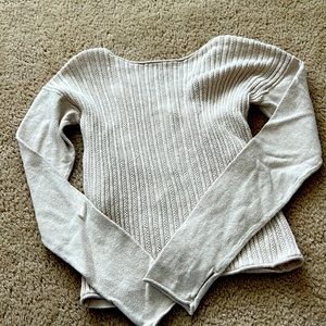 Long sleeve cream colored sweater